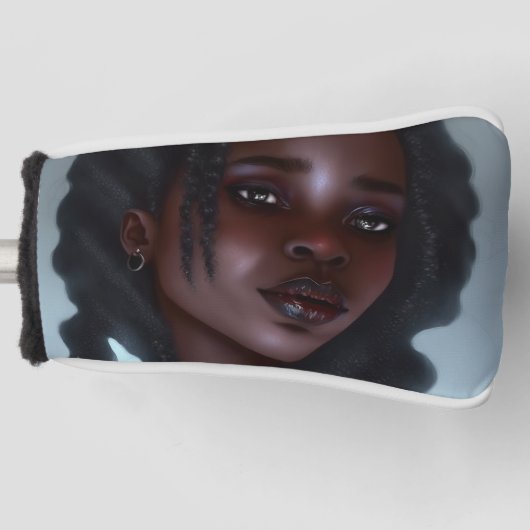 Cute Black Gothic Girl Golfheadcover (Voorkant)