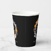 Cute Black Happy Halloween Illustration Party Papieren Bekers (Rechts)