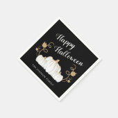 Cute Black Happy Halloween Pumpkin Napkins Servet (Hoek)