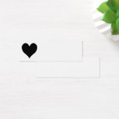 Cute Black Heart Blank Visitekaartje (Bureau)