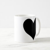 Cute Black Heart Koffiemok (Voorkant rechts)
