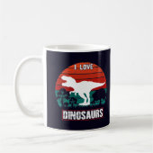 Cute Black I Love Dinosaur Koffiemok (Links)