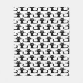 Cute Black Kat Pattern | Pet Cat Lover's Fleece Deken (Voorkant)