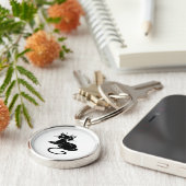 Cute Black Kat Sleutelhanger (Zijkant)