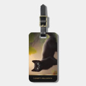 Cute Black Kitten AI Photo Style Bagagelabel (Voorkant verticaal)