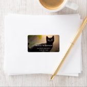 Cute Black Kitten AI Photo Style Etiket (Insitu)