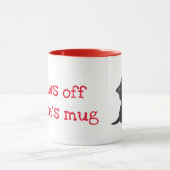 Cute black kitten gepersonaliseerde mug mok (Midden)