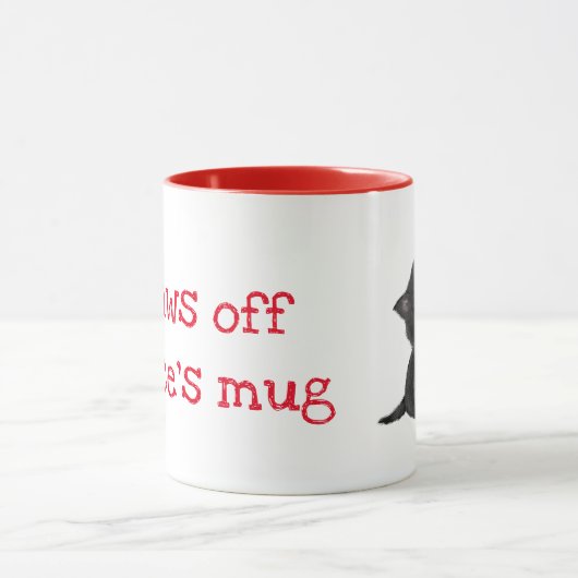 Cute black kitten gepersonaliseerde mug mok (Midden)