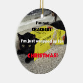 Cute Black Kitten Keramisch Ornament (Rechts)