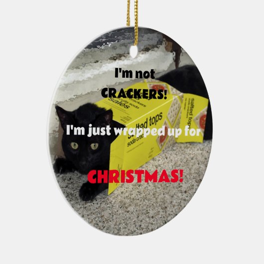 Cute Black Kitten Keramisch Ornament (Rechts)