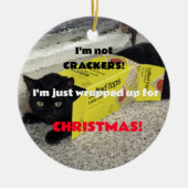 Cute Black Kitten Keramisch Ornament (Voorkant)