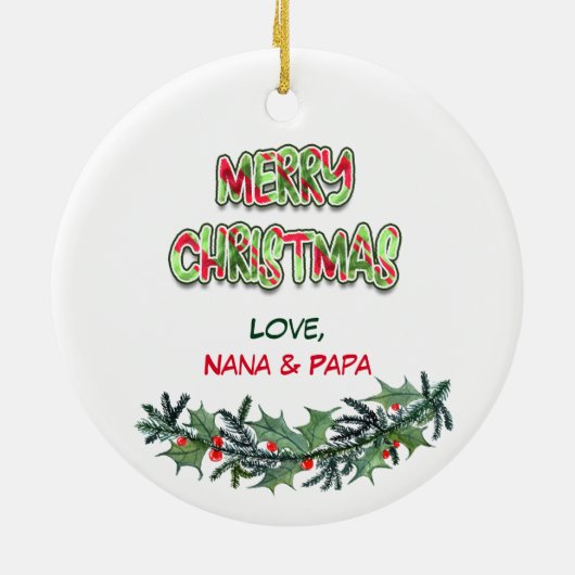 Cute Black Kitten kerstmis Keramisch Ornament (Achterkant)