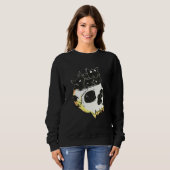 Cute Black Kittens In Skull Art Trui (Voorkant volledig)