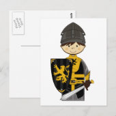Cute Black Knight Postcard Briefkaart (Voorkant / Achterkant)