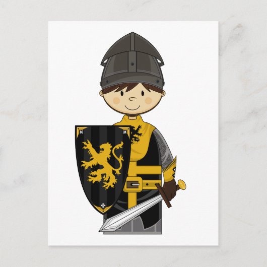 Cute Black Knight Postcard Briefkaart (Voorkant)