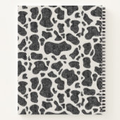 Cute Black Koe Spots Animal Print Persoonlijk Notitieboek (Achterkant)