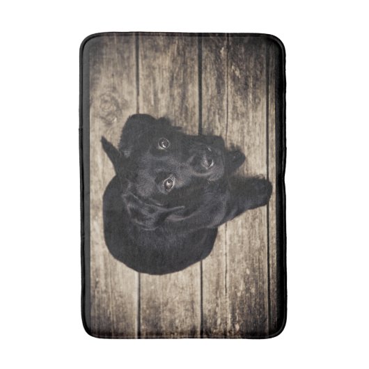 Cute Black Lab Badmat (Voorkant Verticaal)