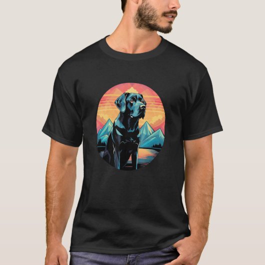 Cute Black Lab Black Labrador Retriever Puppy Dog  T-shirt (Voorkant)