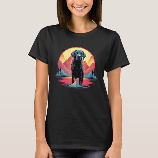 Cute Black Lab Black Labrador Retriever Puppy Dog  T-shirt (Voorkant)