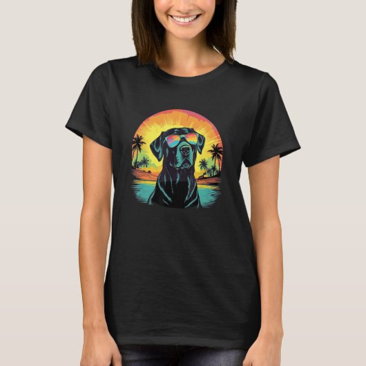 Cute Black Lab Black Labrador Retriever Puppy Dog T-shirt (Voorkant)