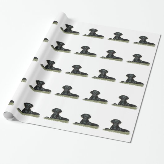 Cute Black Lab Cadeaupapier (Uitgerold)