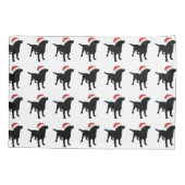 Cute Black Lab Dog met Pet voor kerstkerstkerstker Kussensloop (Achterkant)