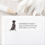 Cute Black Lab Dog Return Address Label (Insitu)