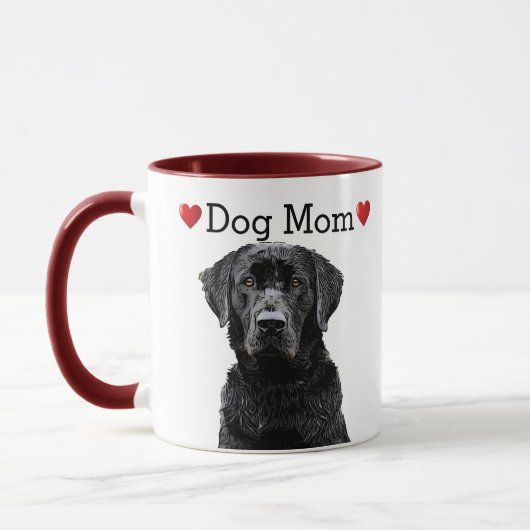 Cute Black Lab Heart Dog Mam Puppy Mok (Links)