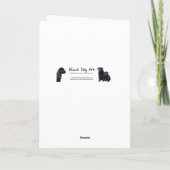 Cute Black Lab Labrador Retriever Dog Kaart (Achterkant)