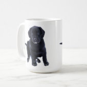Cute Black Lab Labrador Retriever Dog Koffiemok (Voorkant links)