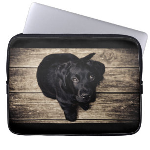 Cute Black Lab Laptop Sleeve