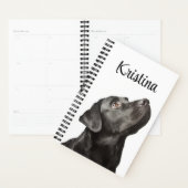 Cute Black Lab Puppy Dog Love Labrador Retriever Planner (Display)