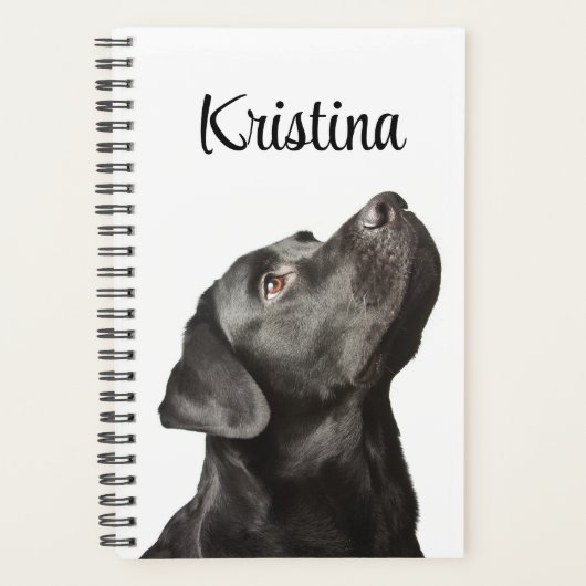 Cute Black Lab Puppy Dog Love Labrador Retriever Planner (Voorkant)