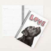 Cute Black Lab Puppy Dog Love Labrador Retriever Planner (Display)