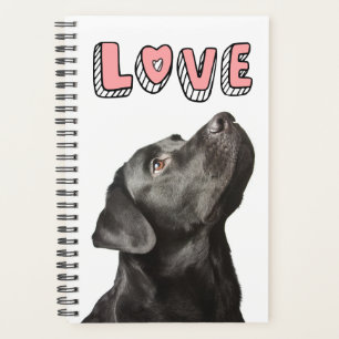 Cute Black Lab Puppy Dog Love Labrador Retriever Planner