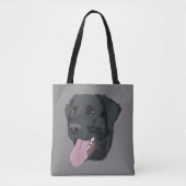 Cute Black Lab Tote Bag (Voorkant)