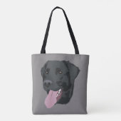 Cute Black Lab Tote Bag (Achterkant)