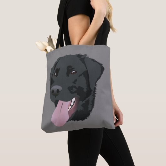 Cute Black Lab Tote Bag (Dichtbij)