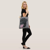 Cute Black Lab Tote Bag (Op model)
