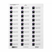 Cute Black Labrador Puppy Dog Return Label (Full Sheet)