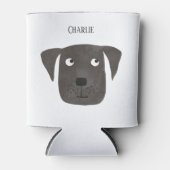 Cute Black Labrador Retriever Dog Aangepaste naam Blikjeskoeler (Voorkant)
