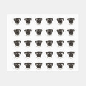 Cute Black Labrador Retriever Dog Aangepaste naam Labels (Vel)