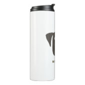 Cute Black Labrador Retriever Dog Art, aangepaste  Thermosbeker (Gedraaid links)