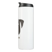 Cute Black Labrador Retriever Dog Art, aangepaste  Thermosbeker (Geroteerd rechts)