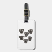 Cute Black Labrador Retriever Dog Art Custom Bagagelabel (Voorkant verticaal)