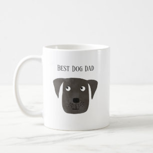 Cute Black Labrador Retriever Dog Dad Koffiemok