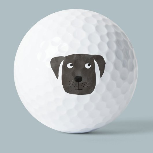 Cute Black Labrador Retriever Dog Golfballen