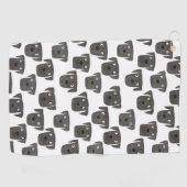 Cute Black Labrador Retriever Dog Golfhanddoek (Horizontaal)