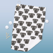 Cute Black Labrador Retriever Dog Golfhanddoek