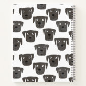 Cute Black Labrador Retriever Dog Notitieboek (Achterkant)